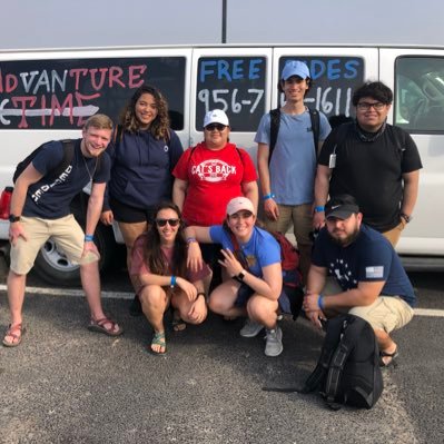 1/2 of the UH BSM Beach Reach team here doing the Lord’s work!