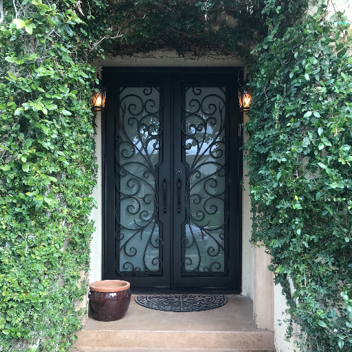 Quality Iron Doors😊 We specialize manufacturing high-quality wrought iron doors, gates, and railings. We also #Customdesign. Check our In stock& ready to ship.