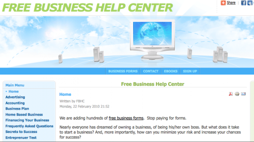 Free small business and home business ideas and resources. Small business marketing, management, internet marketing, eBooks, forms and finance information.