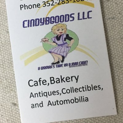 cindybgoods's profile picture. I own a bakery/cafe in Gainesville Florida called CindyBGoods and I am Cindy. My store has unique collectibles, antiques and automobilia  for sale also