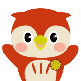 大分県弁護士会法律相談センターマスコットキャラクター「ふくろん」だろん♪ ふくろんのイラストやぬり絵などをくれた人にノリでトートバッグとかをプレゼントすることがあるろん♪