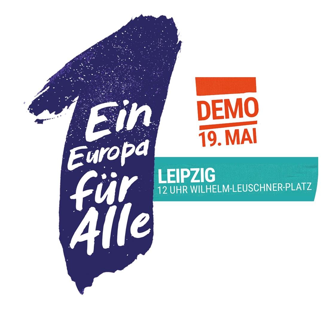 1Europa_Leipzig's profile picture. Ein Europa für Alle! Auch in Leipzig. Wir stellen uns solidarisch gegen Nationalismus. Am 19.5. auf dem Wilhelm-Leuschner Platz. Am 26. Mai in deinem Wahllokal!
