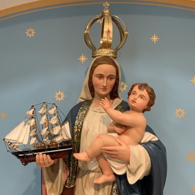 Mass schedule at the Shrine of Our Lady of Good Voyage | Sunday 9:30, 11:30, 7:00 | Weekdays 12:10pm. Confession is available before and after weekday Mass.