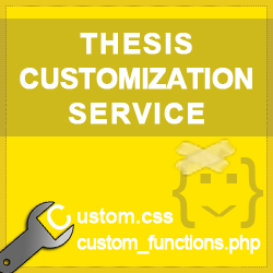 Thesis Customization Service offer Customization of Thesis theme, Thesis skin, WordPress set up wid Thesis Theme and many more.Check our portal for more details