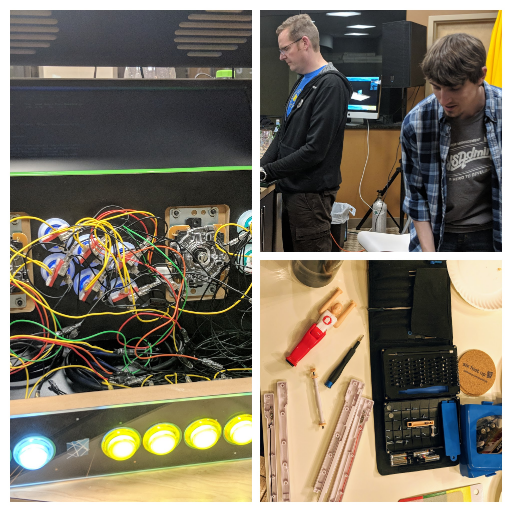 Bring your projects and ideas and get to work. See if you can team up with others to build cool projects.