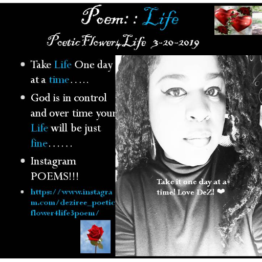 Twitter page was created 2inspire U2 stay positive❤️trust God 1st & be the best person U can be in life! Follow at @Poetic4Life2 also❤LuV,Dr. DeZiree🇺🇸#DST🐘