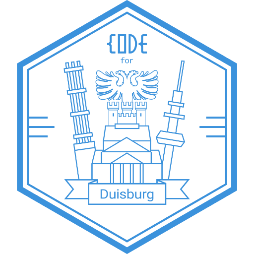 Willkommen bei Code for Duisburg! Wir sind dabei unser OK Lab aufzubauen. Schreib uns bei Interesse doch einfach eine E-Mail!