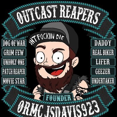 🎩Founder
💀Outcast Reapers MC™
👊Community OG
😎Real life Biker
📺https://t.co/ZRe4H6vpwi
🎬Editor
🎮Old AF