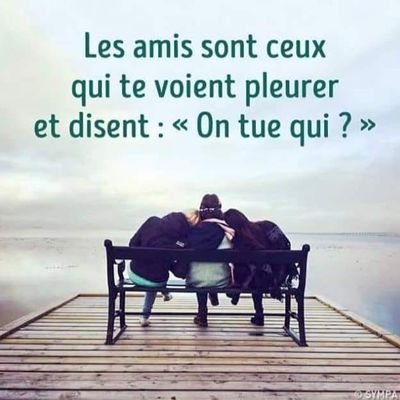 amitiecestsacre's profile picture. https://t.co/WBGUCspC7P…
suis-moi et je te suis mais si tu me suis plus je te suis plus