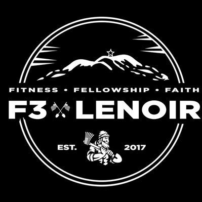 The mission of F3, a non-profit entity, is to grow, plant, and serve small workout groups for the invigoration of male community leadership in Lenoir, NC