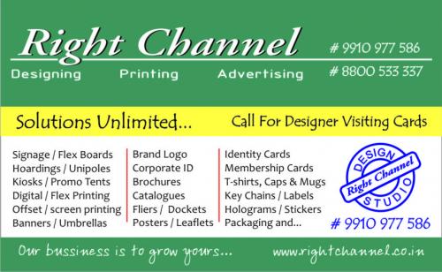 therightchannel's profile picture. Advertising-Printing-Designing


http://t.co/iVnD7bInYl
E-mail.:info@rightchannel.co.in