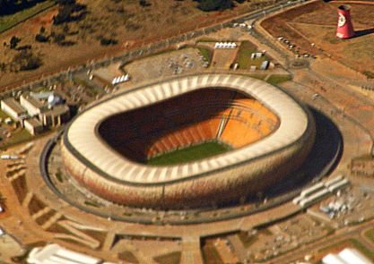 FNB Stadium (also known as Soccer City and The Calabash) is a 94,736 seater stadium located in Nasrec, bordering the Soweto area of Johannesburg, South Africa.