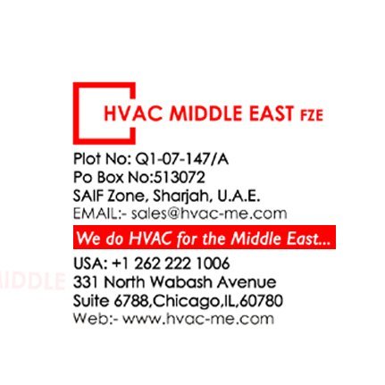 HVAC MIDDLE EAST as a company is one of the largest importers and distributors of complete range of HVAC spare parts & equipment’s in Middle East.