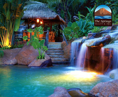 The most spectacular view of the Arenal Volcano, natural springs, five unique dining experiences, and and a 5 star Spa in The Springs Resort and Spa.