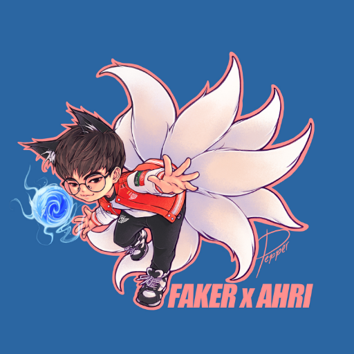 Faker(@Faker) / T1(@T1LOL) /  LOL / LCK / Game / Image by pepper님 / ･ิω･ิ