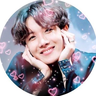 hoseok with those cute hearts from picsart