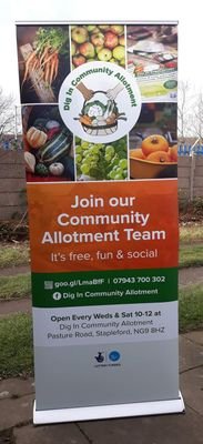 Dig In is Stapleford's very own community allotment, run by local people for local people. Based at the Albany Allotments on Pasture Road,