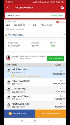 addicterzz's profile picture. Dream 11