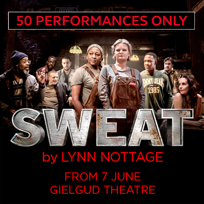 Donmar Warehouse’s sold-out production of the Pulitzer Prize-winning Sweat by Lynn Nottage will transfer to London’s Gielgud Theatre for a limited 6 week run.