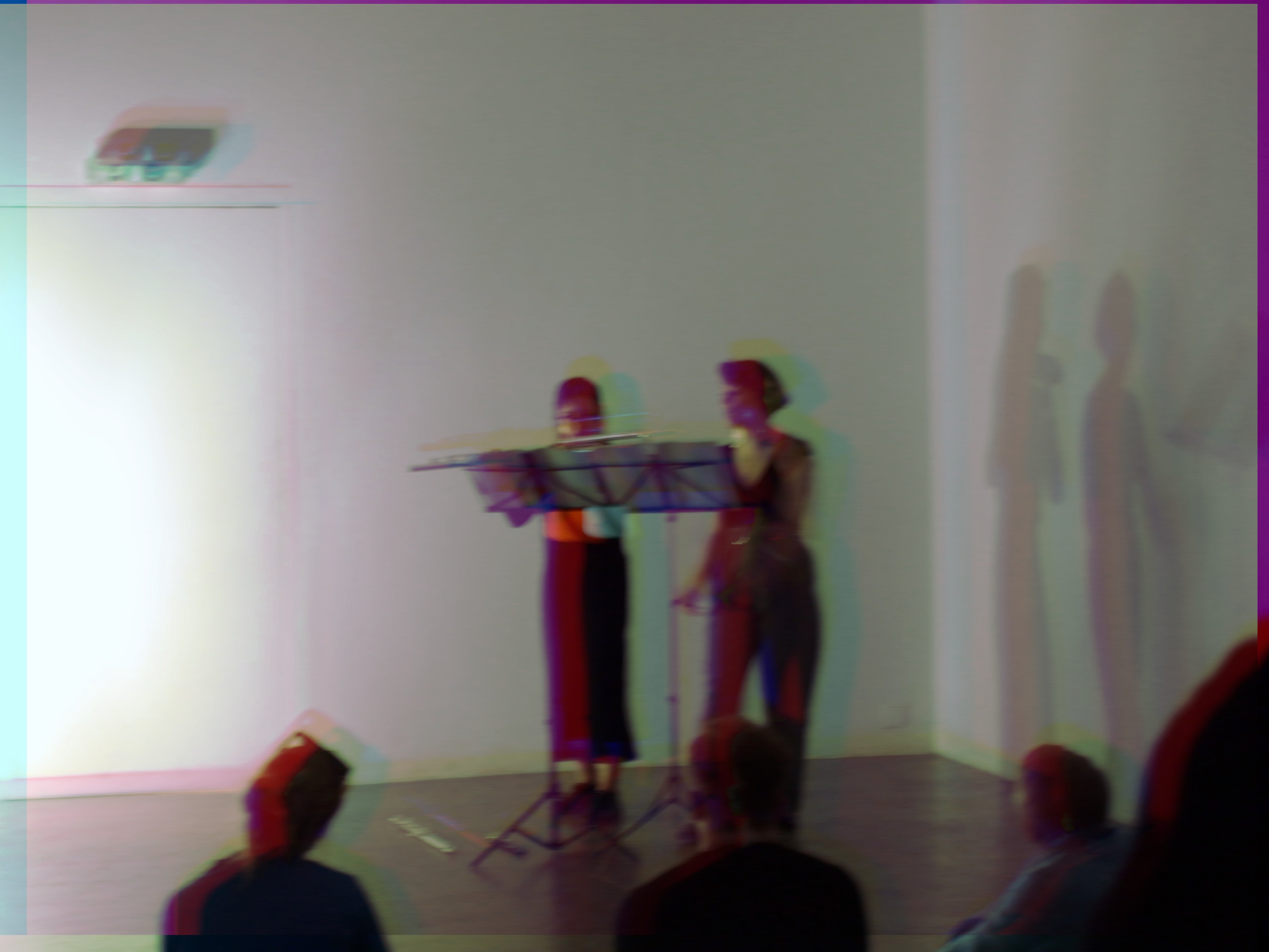 duo from London who specialise in experimental and contemporary music
@toniiiberg tootin' on flutes
@p_auchterlonie flapping on voice