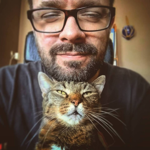 geek, biker, hiker, catperson, gamer, 40-ish, groundskeeper