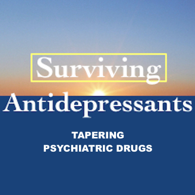 Peer support site for tapering psychiatric drugs & recovery from withdrawal. Advocating non-drug strategies for mental health. AKA @Altostrata #Deprescribing