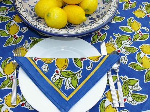 Textile designer using handblocked printing techniques