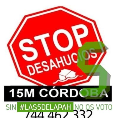 Plataforma Stop Desahucios 15M Córdoba. stopdesahucioscordoba@gmail.com
https://t.co/xiMmThFIc2
https://t.co/BbwFDDauIk
