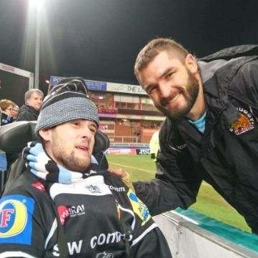 Big Exeter chiefs supporter and fan of rugby in general