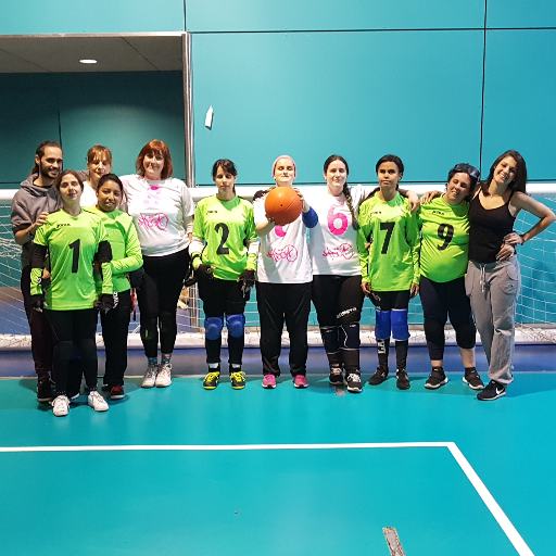 Equipo femenino de goalball.
Women´s spanish goalball team.