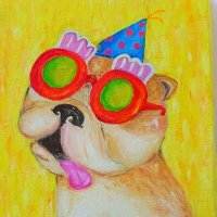 HappyBulldog 🐶🎨(@funfunhappybull) 's Twitter Profile Photo