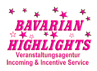 Als Veranstaltungsagentur ist BAVARIAN HIGHLIGHTS Ihr kompetenter Partner. Ob Outdoor oder Indoor wir bietet Ihnen den ultimativen Incoming & Incentive Service.