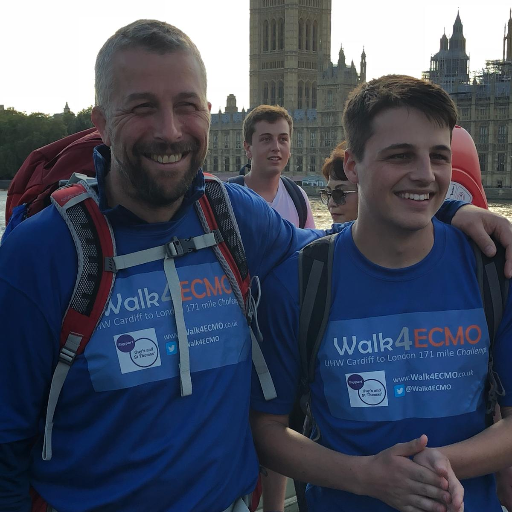 Completed 182 miles in 6 days from Cardiff @CV_UHB to London @GSTTnhs on 13/09/18 for #ECMO at St Thomas’. The amazing #NHS saved my son's life!