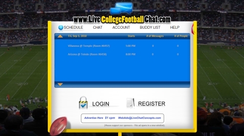 LiveNCAAFchat's profile picture. Chat live with other NCAA Football fans real time during games - check us out at http://t.co/SbagGluf
