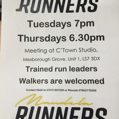 Running group for all abilities based in Chapeltown Leeds.
