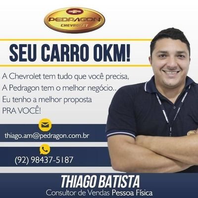 Opa tudo bem!? me chamo Thiago Batista sou consultor de vendas de carro, cinéfilo e cara super família!! viciado em filmes e séries!!! 🤓