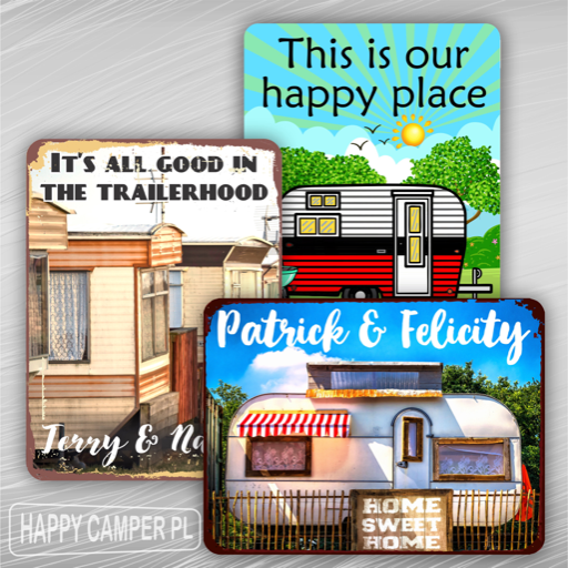Happy Camper Place - Custom, Personalized Camping, RV, Campsite Flags