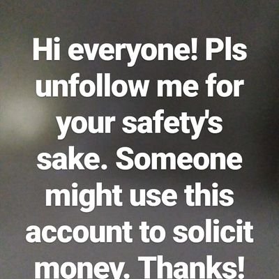 nananna1234's profile picture. this account might be hacked soon. pls unfollow or block it ASAP