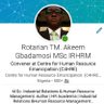 AkeemGbada's profile picture. MSc Industrial Relations & HRM.
HR Academia | Mgt Consulting |SDGs Ambassador | Human Right Activist l Data Scientist l Mental and Health Carer l Cybersecurity