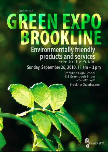The second annual Brookline Green Expo is Sept 26th 11 to 3 in the Schluntz Gym at Brookline High School. Free and fun for all!