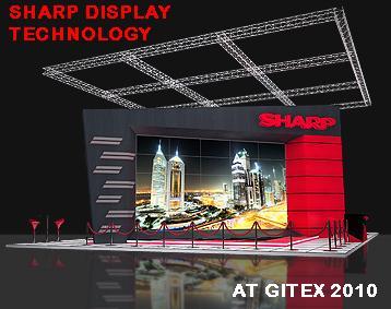 SHARP_GITEX2010's profile picture. Sharp Middle East FZE (SMEF), to showcase its world leading Display technologies at the GITEX 2010. On show will be the ultra-slim bezel 60 Inch LCD & others.