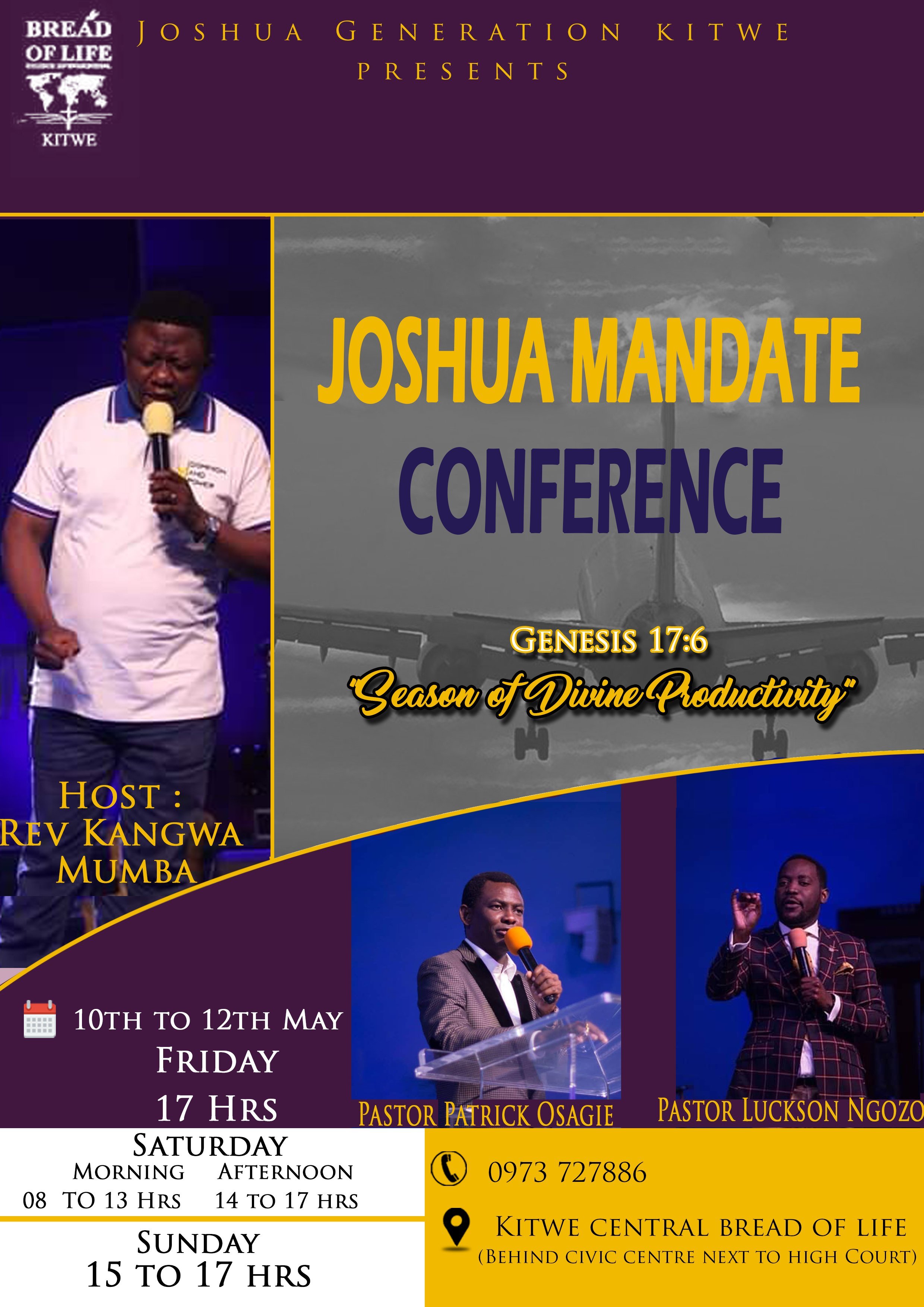 JMC2019_JGKITWE's profile picture. Conference Hosted by Kitwe Bread of Life Church international youth, students and young adult ministry. 
Come & Experience the power of God #divineproductivity