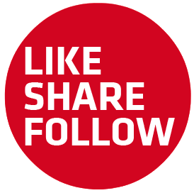 Follow and Share Set of like, follow, share emblem button | Premium Vector main image 4
