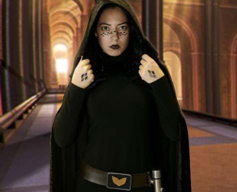 I am a skilled Jedi Healer borned in Mirial. My lightsaber is blue and I am easily mistaken for a Sith just for wearing black.