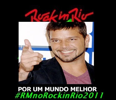 RM_noRockinRio's profile picture. Este Twitter é para divulgação da campanha para trazer nosso maior ídolo Boricua ao Brasil!Ricky Martin!Pq temos orgulho d dizer que queremos vc aqui no Brasil!