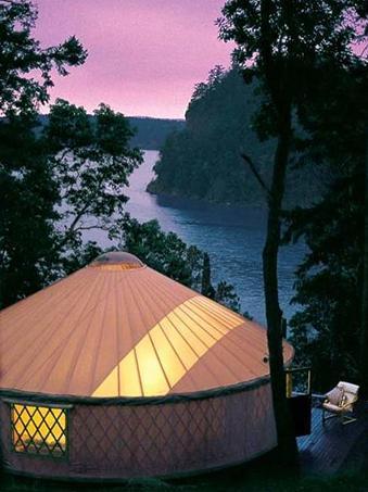 Round recreational living structures made with pride in Cottage Grove, Oregon.