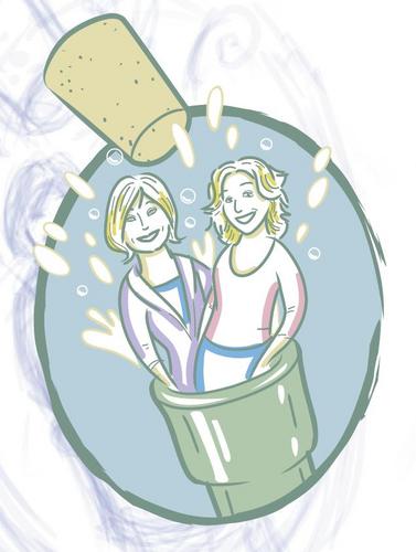 Mama and Nana: 2x mothers, 1x innkeeper, 2x writers, 2x wine lovers, 2x gym haters,1x ex of two, and 2x supporters of kids sometimes having ice cream for dinner