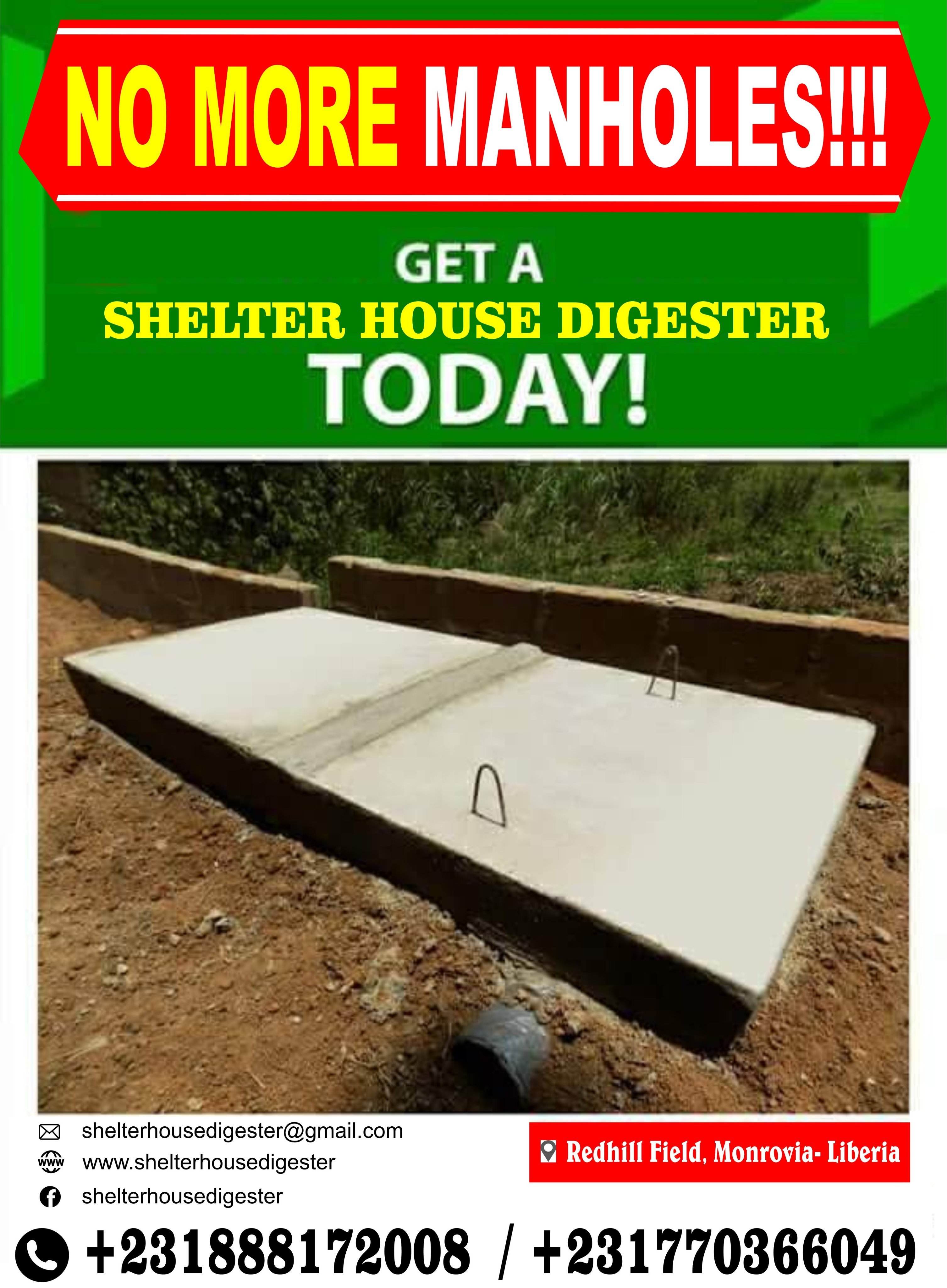 SDigester's profile picture. Shelter house Bio Digester, Is a unique state of the art system to manage all toilet waste and to do away with all tradition manhole or septic tank toilet sys