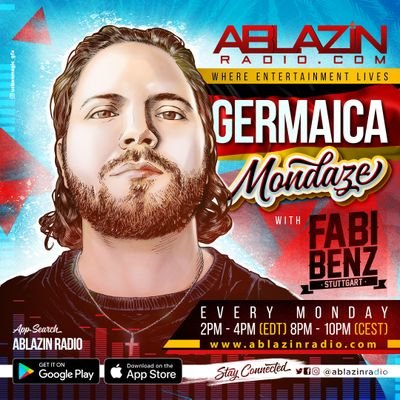 Every monday -  start 8pm Berlin / 2pm NYC / 7pm London. Tune in on https://t.co/4ZCcIR2uJM or download the FREE Ablazin Radio App.