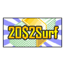 20_2surf's profile picture. 20$ 2Surf is a cashbar that lets you earn money by displaying advertising on your computer screen while you surf the internet. We give 75% of the earnings.